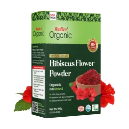 Radico Organic Hibiscus Flower Powder – Shine-Boosting Hair Tonic